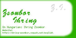 zsombor ihring business card